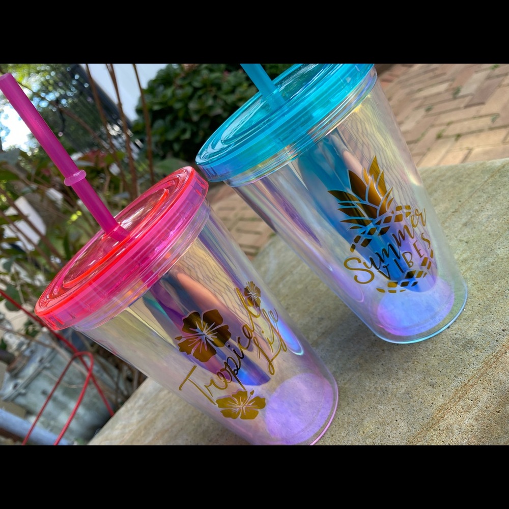 New vacation summer cup and straw